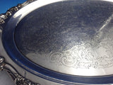 Grande Baroque by Wallace Silverplate Tea Set 4pc with Tray (#8643) Lovely!