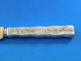 Lap Over Edge Acid Etched by Tiffany Sterling Dessert Knife GW HHAS w/ Apples