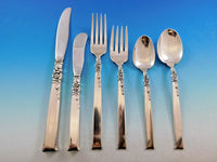 Silver Rose by Oneida Sterling Silver Flatware Set for 12 Service 80 Pieces