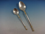 Aegean Weave Gold by Wallace Sterling Silver Flatware Set 8 Service 35 Pieces