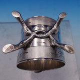 Koehler and Ritter CA Coin Silver Napkin Ring w/Twig Stand 3-D Moth Rare #7914