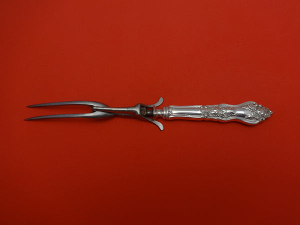 Moselle by International Plate Silverplate Roast Carving Fork 9 1/2"