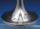 Wilcox and Wagoner Sterling Silver Vase Bright-Cut #5082 12" x 4" (#8879)