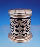 Broadway & Co English Sterling Silver Salt Pepper Shaker Set Cobalt Liners #9194