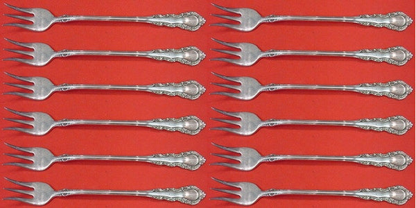 Georgian Rose by Reed & Barton Sterling Silver Cocktail Fork Set 12 pcs 5 1/2"