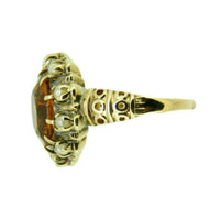 10k Yellow Gold Victorian Citrine and Seed Pearl Ring (#J4526)