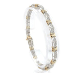 10k Gold 1.40 Carat TW Genuine Natural Diamond Tennis Bracelet 7 1/8" (#J7039)