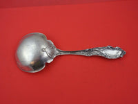 H 158 by Gorham Sterling Berry Spoon GW Heavy cast floral hand cast 10 1/8"