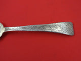 Lap Over Edge Acid Etched By Tiffany Sterling Place Soup Spoon w/ leaves 7"