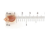 14k Rose Gold Stud Earrings w/ 7.72 Carats TW Genuine Natural Sunstones (#J7538)