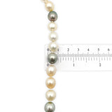 8.5-10mm Tahitian South Sea Pearl Multi-Color Necklace Jewelry (#J4414)