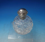 J.G. and S. English Sterling Silver Dresser Jar with Cut Crystal 5 1/2" (#5908)