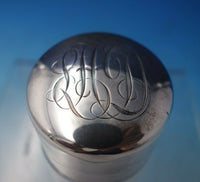 CM English Sterling Silver and Glass Dresser Jar (#5738)