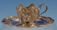 Chrysanthemum by Tiffany and Co. Sterling Silver Demitasse Cup w/Saucer (#2952)