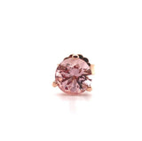 14k Rose Gold 1.17ct Genuine Natural Morganite Stud Earrings Jewelry (#J5719)