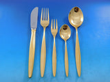 Kopenhagen Gold by Wmf 800 Silver Flatware Service 12 Dinner Set 65 Pcs Modern