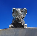 Bead by Shiebler Sterling Silver Child's Bowl w/ 3-D Cast Kitten Handle (#8716)