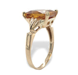 10k Yellow Gold 2.91ct Genuine Natural Citrine Ring Size 4.75 Jewelry (#J7395)