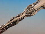 Regent by Durgin Sterling Silver Salad Serving Fork w Bar Ribbons BC Swag 9 3/4"