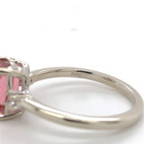 14k Gold 2.24ct Pink / Peach Genuine Natural Tourmaline Ring w/Diamonds #J7441