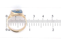 10k Gold Men's Ring w/ Genuine Natural Blue Onyx and Diamond NOS Size 8 (#J6629)