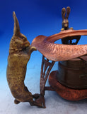 Joseph Heinrichs Mixed Metals Wood Chafing Dish w/ 3-D Rabbits Undertray (#8817)