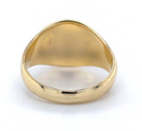 10k Yellow Gold Plain Blank Men's Signet Ring Size 8 Jewelry (#J6795)