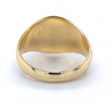 10k Yellow Gold Plain Blank Men's Signet Ring Size 8 Jewelry (#J6795)