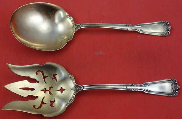 Chambord by Reed and Barton Sterling Silver Salad Serving Set GW pierced 9"