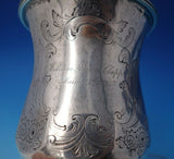 Coin Silver Child's Cup Large Hand Engraved 5 3/4" Tall x 3 3/8" (#5033)