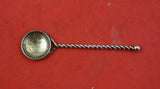 Dutch .833 Silver Salt Spoon Master Coin In Bowl Twisted Handle 2 7/8" Vintage