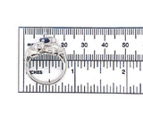 Platinum Blue Genuine Natural Sapphire and Diamond Ring Size 6.25 (#J6392)