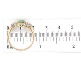 14k Yellow Gold 1.31 Carat Genuine Natural Aquamarine and Diamond Ring (#J6930)