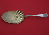 Norwood by Towle Silverplate Cake Server AC GW brite-cut w/ poinsettia 9 1/4"