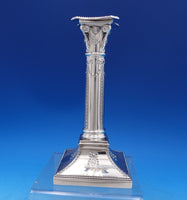 Mappin and Webb English Silverplate Candlestick Pair Columns #8530 (#7385)