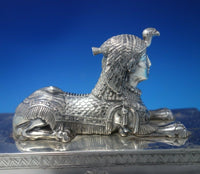 Egyptian Revival by Gorham Silverplate Inkwell w/ Double Well #4905 (#5720)