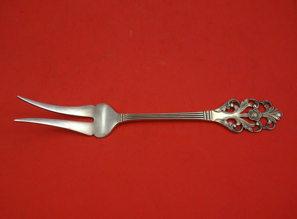 Viking Rose by Th. Marthinsen Norwegian .830 Silver Cold Meat Fork 2-Tine 7 3/4"