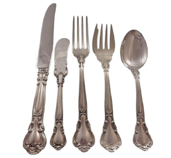 Chantilly by Gorham Sterling Silver Flatware Set For 12 Service 63 Pieces