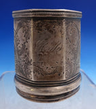 James Emmons Spear Coin Silver Baby Cup Bright-Cut Scrollwork 3" x 4" (#8699)