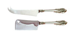 Grande Baroque by Wallace Sterling Silver Cheese Serving Server Set 2pc Custom