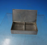 Lutz Sterling Silver Stamp Box Handmade Bright-Cut Flowers c.1910 (#5588)