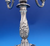 Burgundy by Reed and Barton Silverplate Candelabra Pair 5-Light #74 15" (#8258)