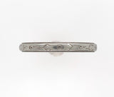 18k White Gold Wedding Band Jewelry with Geometric Design Size 7 (#J5879)