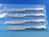 Silver Melody International Sterling Silver Steak Knife Set 4pc Serrated Custom