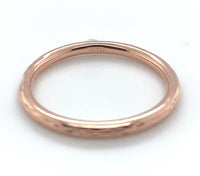 14k Rose Gold Round Hollow Wedding Band Ring Jewelry Size 8.5 (#J5882)