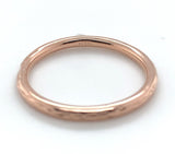 14k Rose Gold Round Hollow Wedding Band Ring Jewelry Size 8.5 (#J5882)