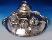 Blossom by Georg Jensen Sterling Silver Tea Set 6pc (#7450) Spectacular!