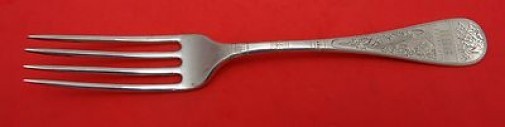 King William Engraved by Tiffany and Co Sterling Silver Dinner Fork w/Grapes