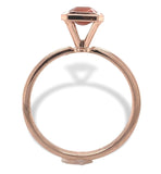 14k Rose Gold 1.00 Carat Genuine Natural Oregon Sunstone Solitaire Ring (#J7160)