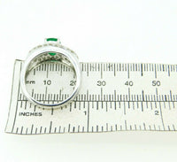 14k White Gold .81ct Genuine Natural Emerald Ring with Diamonds (#J667)